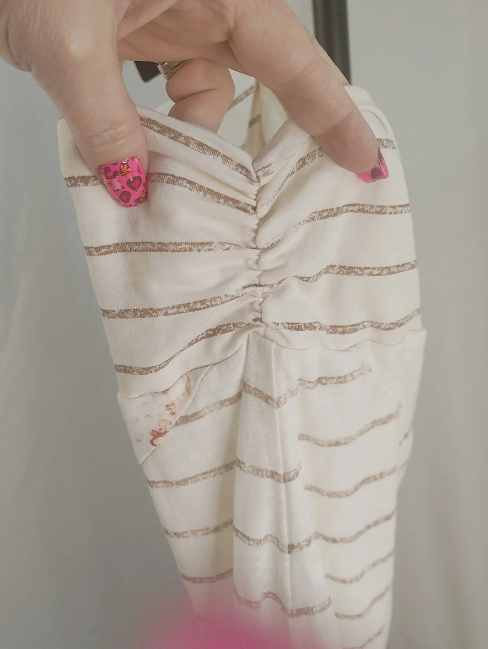 Luv 4 Anouka Skirt Womens Large Boho High Low Flowy Ivory Elastic Waist - Picture 10 of 13